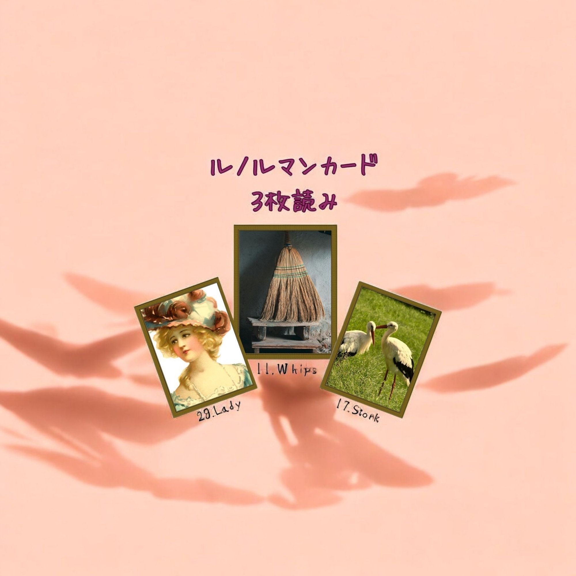 ルノルマンカード3枚読み 淑女、鞭、コウノトリ｜Calla with
