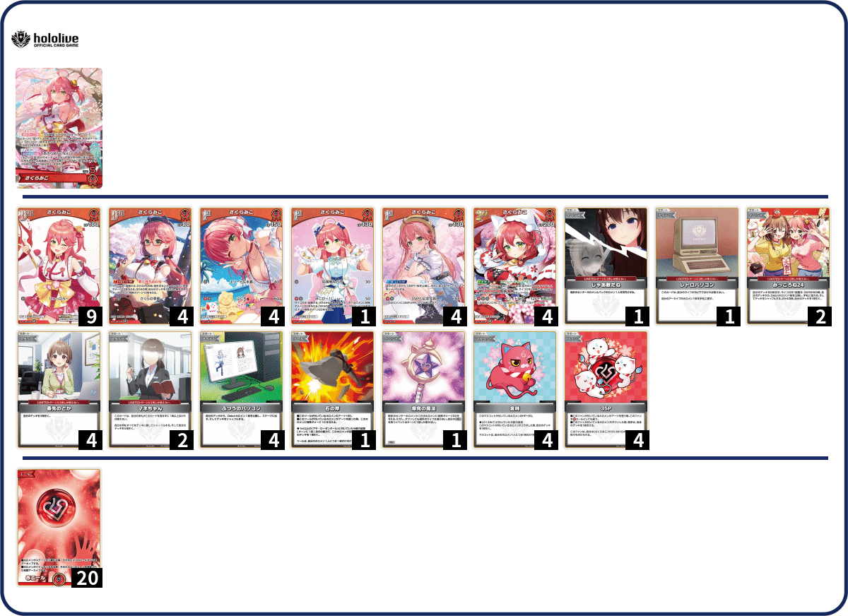 ホロカ ホロライブカードゲーム さくらみこ ロボ子さん 0期生デッキ 赤単 ホロカ ホロライブカードゲーム さくらみこ ロボ子さん 0期生デッキ 赤