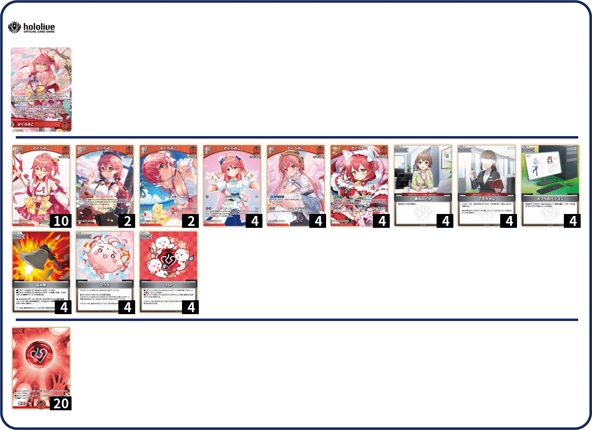 ホロカさくらみこデッキ ホロカギルド｜ギルマス＆38P on X: 