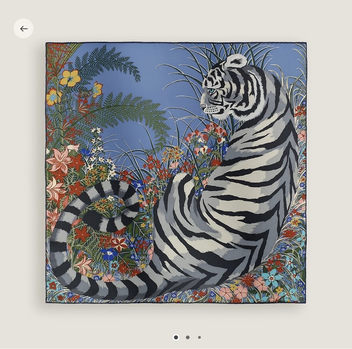 HERMES アートワーク シルクスカーフ 2024 SS【HERMES】シルクバンダナ 《アニマル・バンダナ