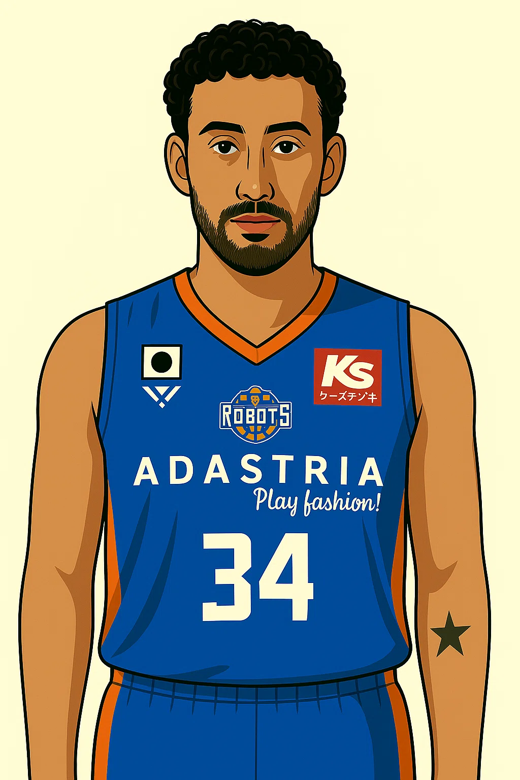 🏀茨城ロボッツ🤖2025-26シーズンロスター確定記念イラスト化｜ヨッチ / Yotch