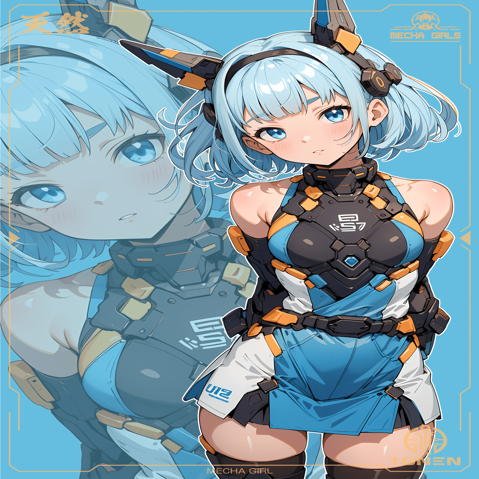 イラスト作成3 キービジュアル・三面図を制作いたしますキャラクターデザインをお任せ