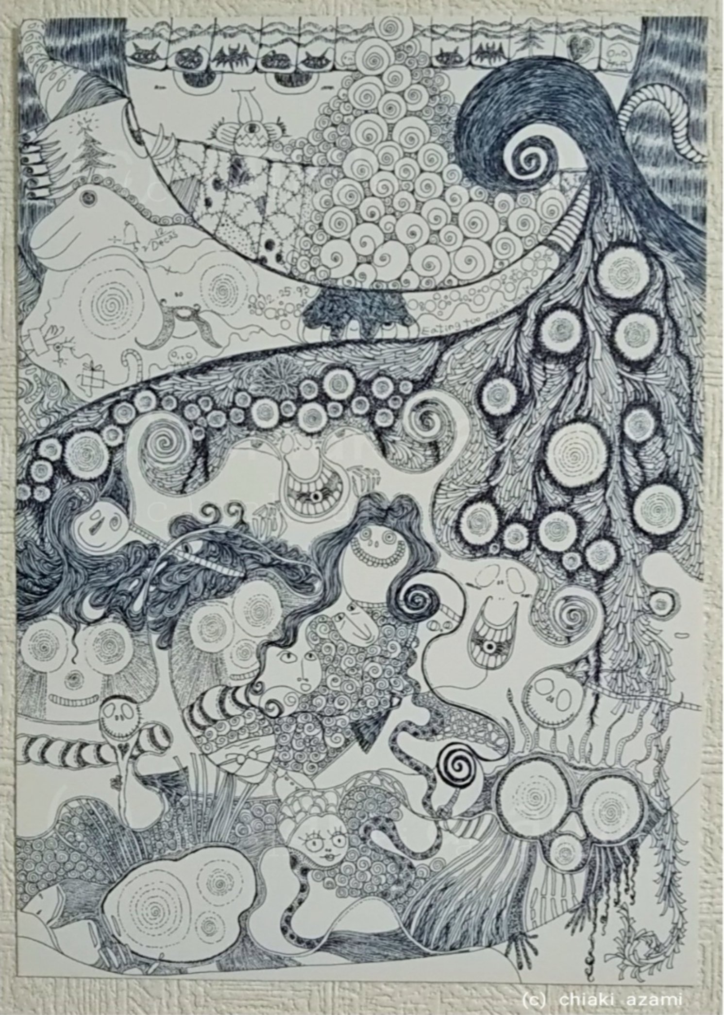 金属モックス スケッチ 原画 20250704(金) オーダー作品制作記｜抽象線描画家：莇 千亜紀