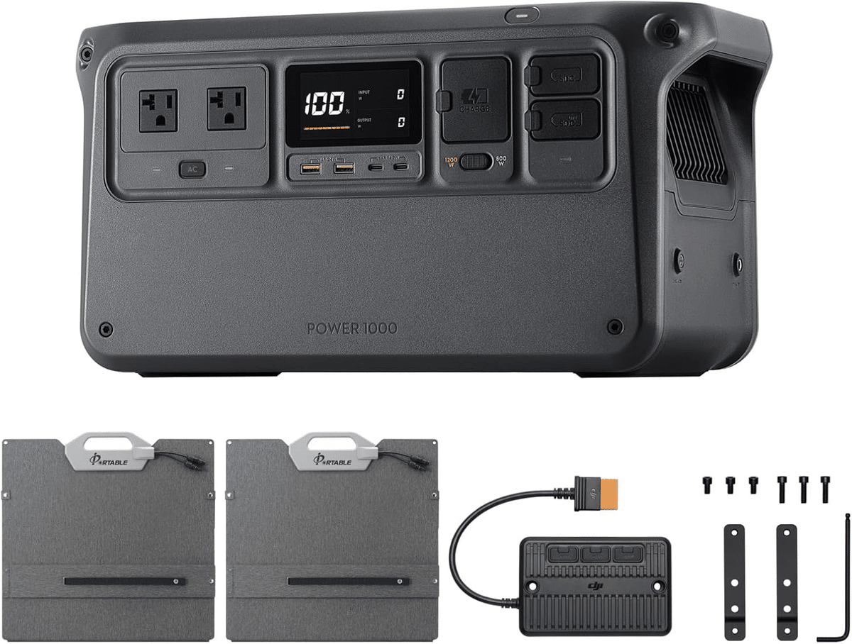 DJI Power 1000 ポータブル電源 ケース　ソーラー　ケーブルセット Amazon.co.jp: DJI Power 1000 ソーラーコンボ 1024Wh