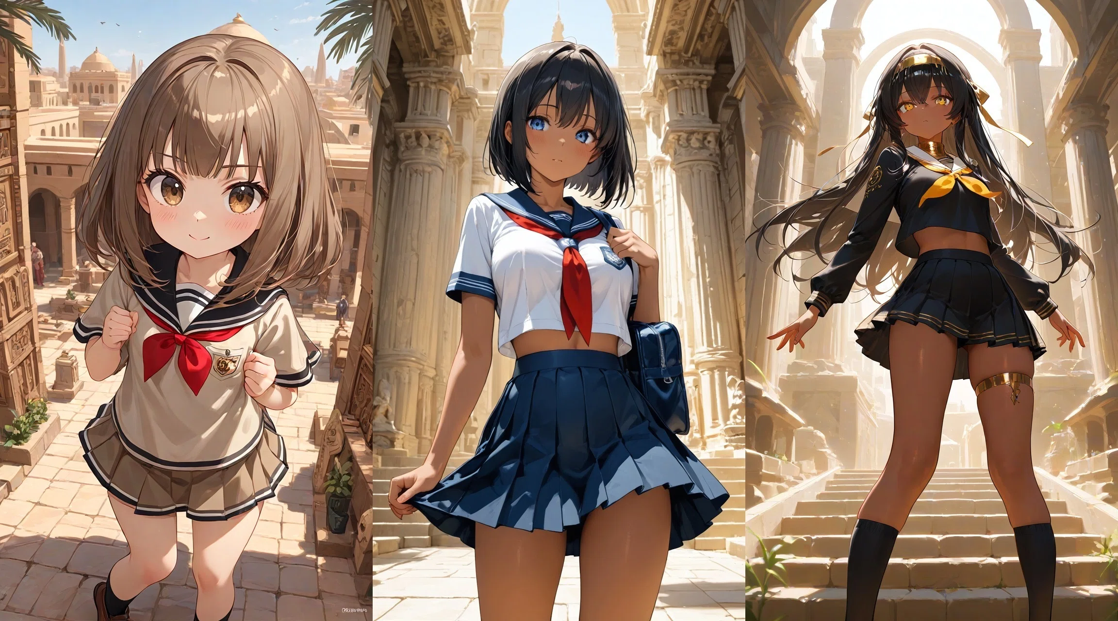 PixAI Prompt Test in Egypt 2｜Taro