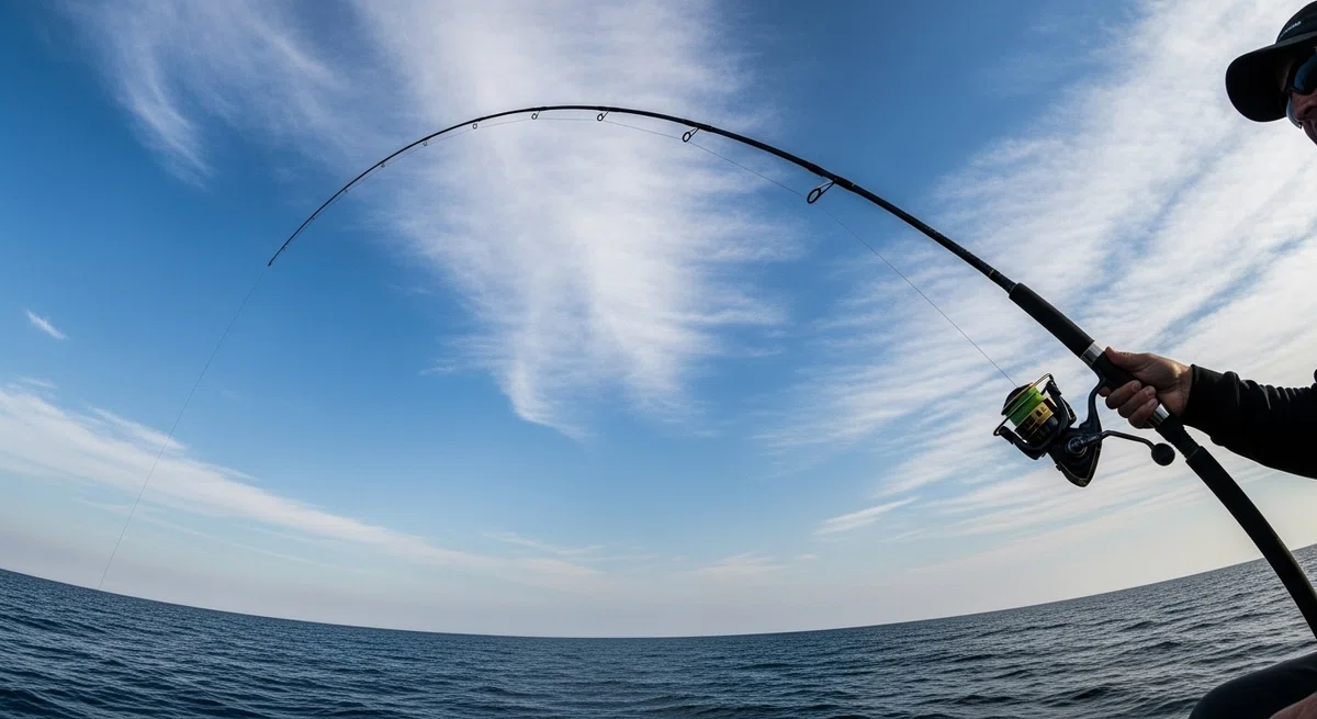 魚がかかった瞬間
