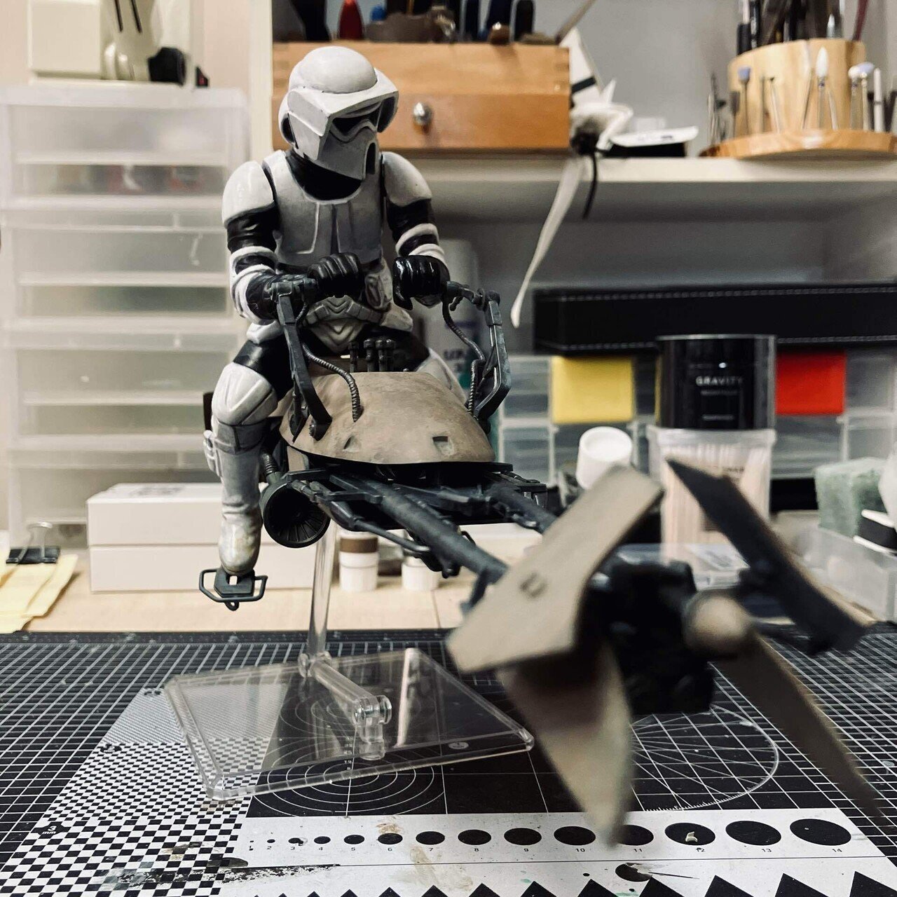 100％筆塗りmpcスピーダーバイク完成の巻｜マテラボ 【G PARTS