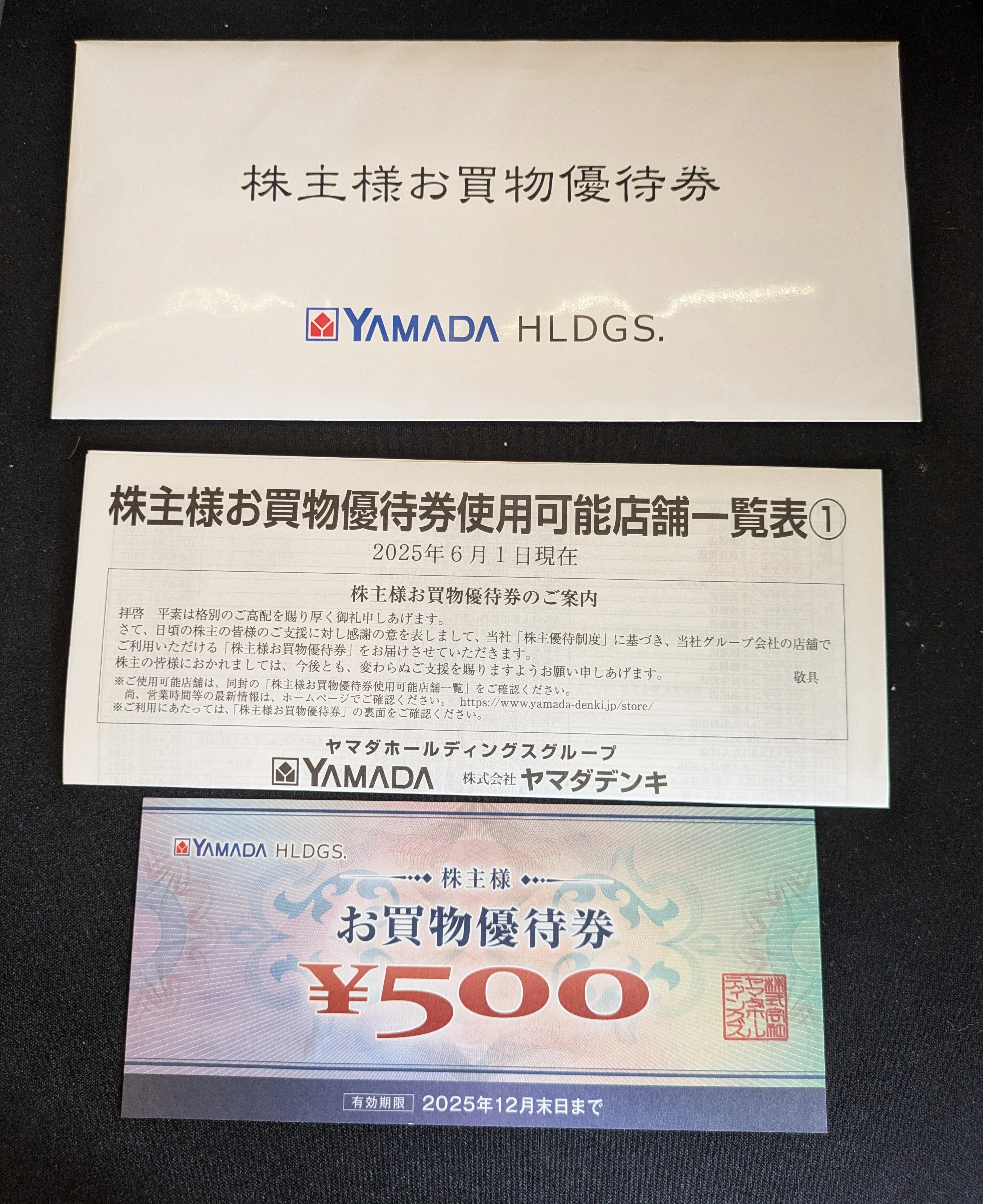 株主優待】ヤマダホールディングス(9831)の500円優待を消費して