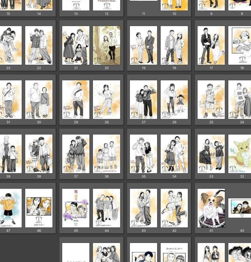 にがおえ100人描いたよー！！！！！！！！｜みりん/こねぎつな