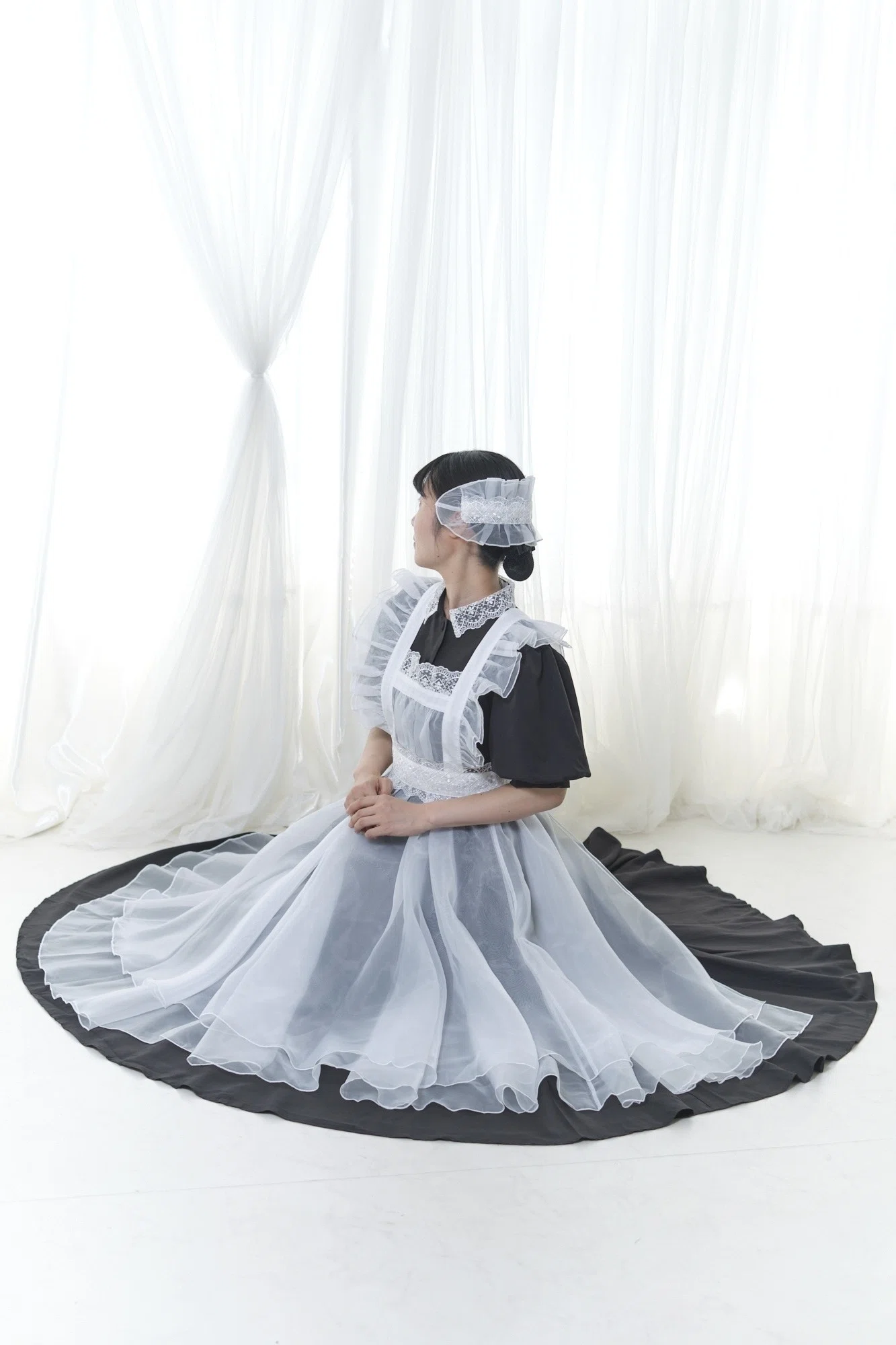 Mサイズ　夏用ロングメイド服WING 4点セット 夏用ロングメイド服WINGリリース｜メイドのはんな