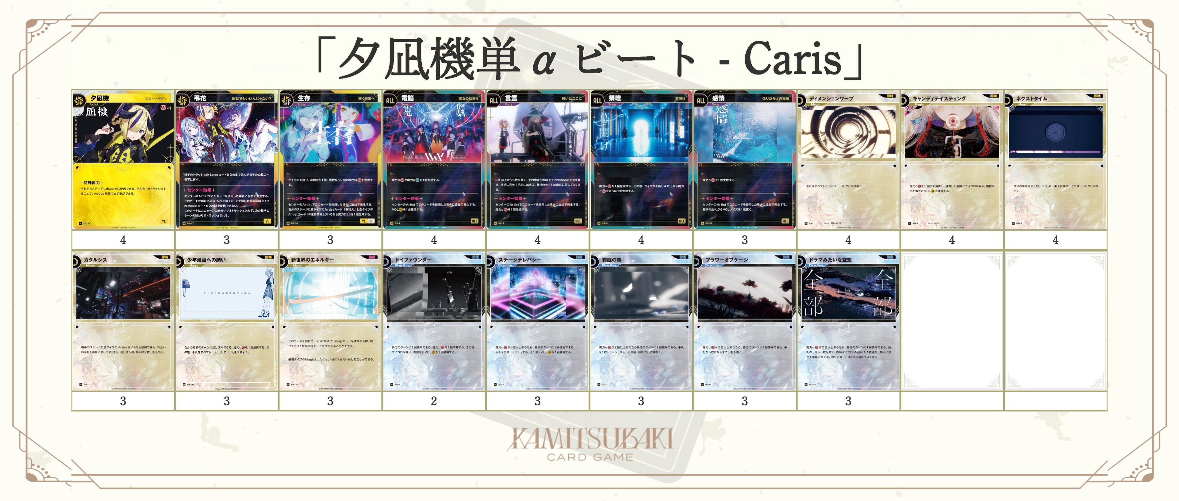神椿TCG】神椿TCG非公式大会「紙椿杯-連歌-」レポート【準優勝】｜Caris