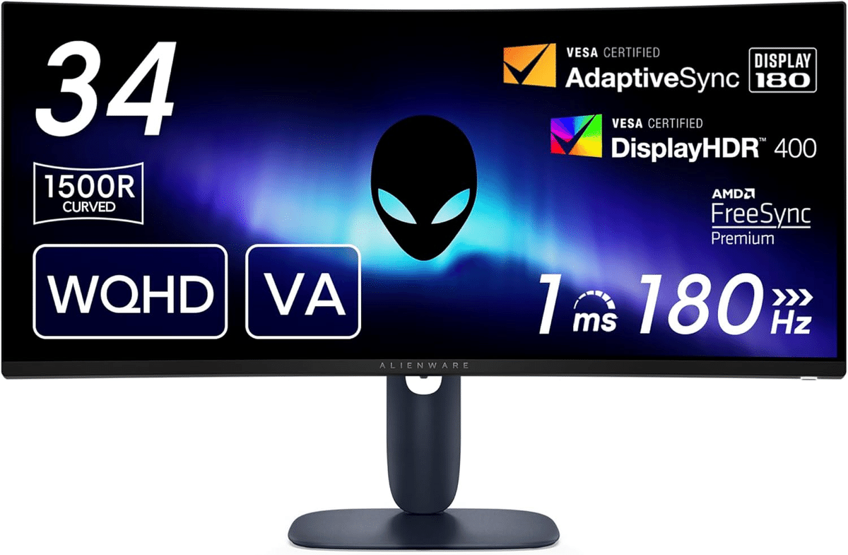 DELL 34インチ ウルトラワイド 曲面 144Hz モニター Dell AW3425DWM-A 34インチ 曲面 ゲーミングモニター｜GetGadgetGot