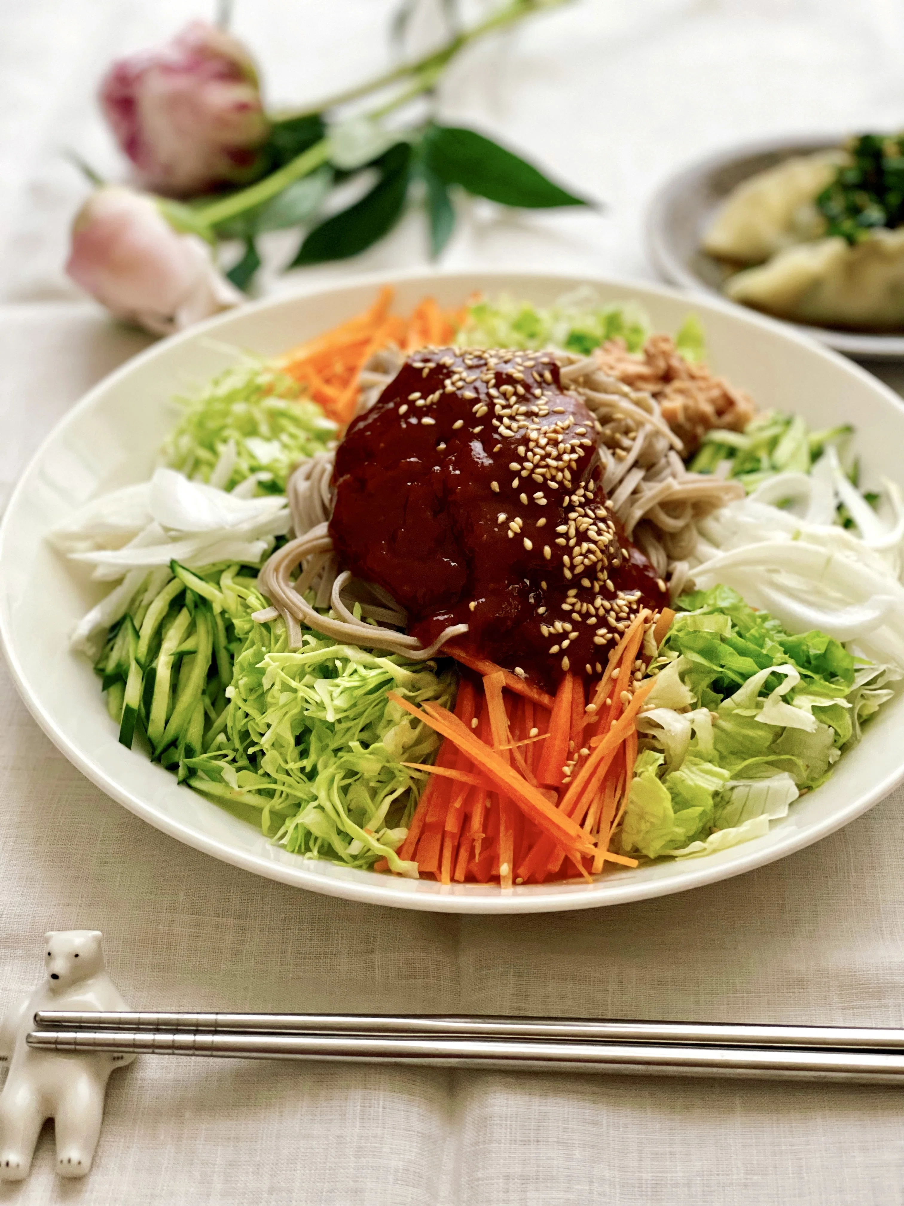 十割そばでつくる、韓国和え麵｜〝チェンバンマッククス〟～しんどい暑