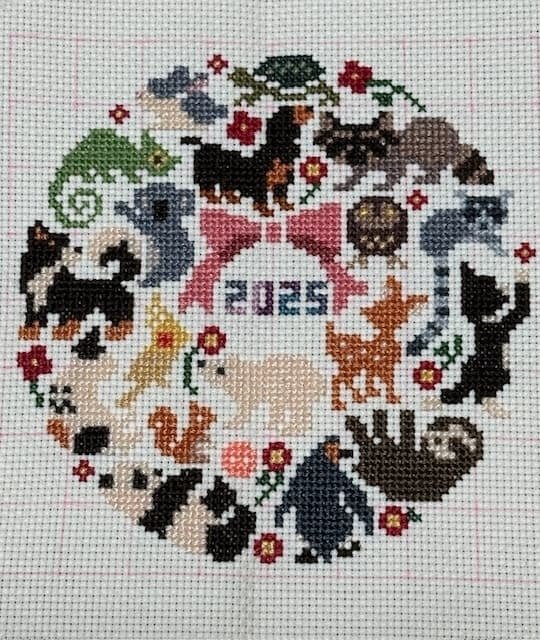 クロスステッチ 作品 クロスステッチ】現在取り組んでいる作品/2025年｜しおね