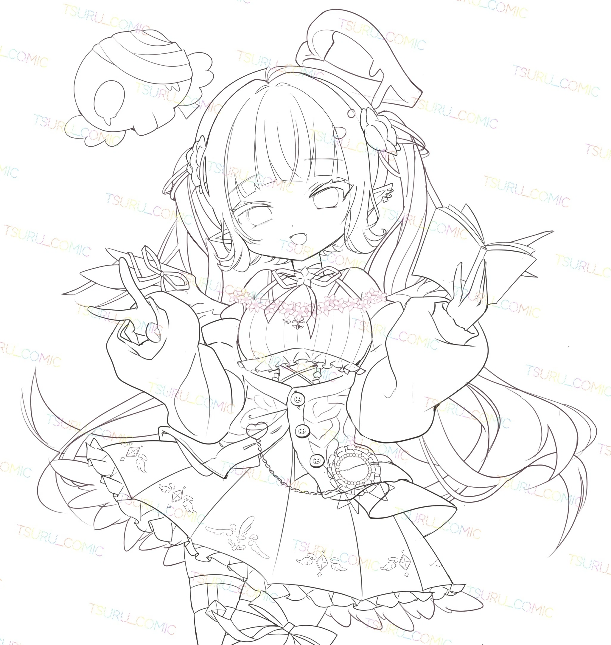 Recent Drawings [A Record from Line Art to Coloring]｜つるちゃん