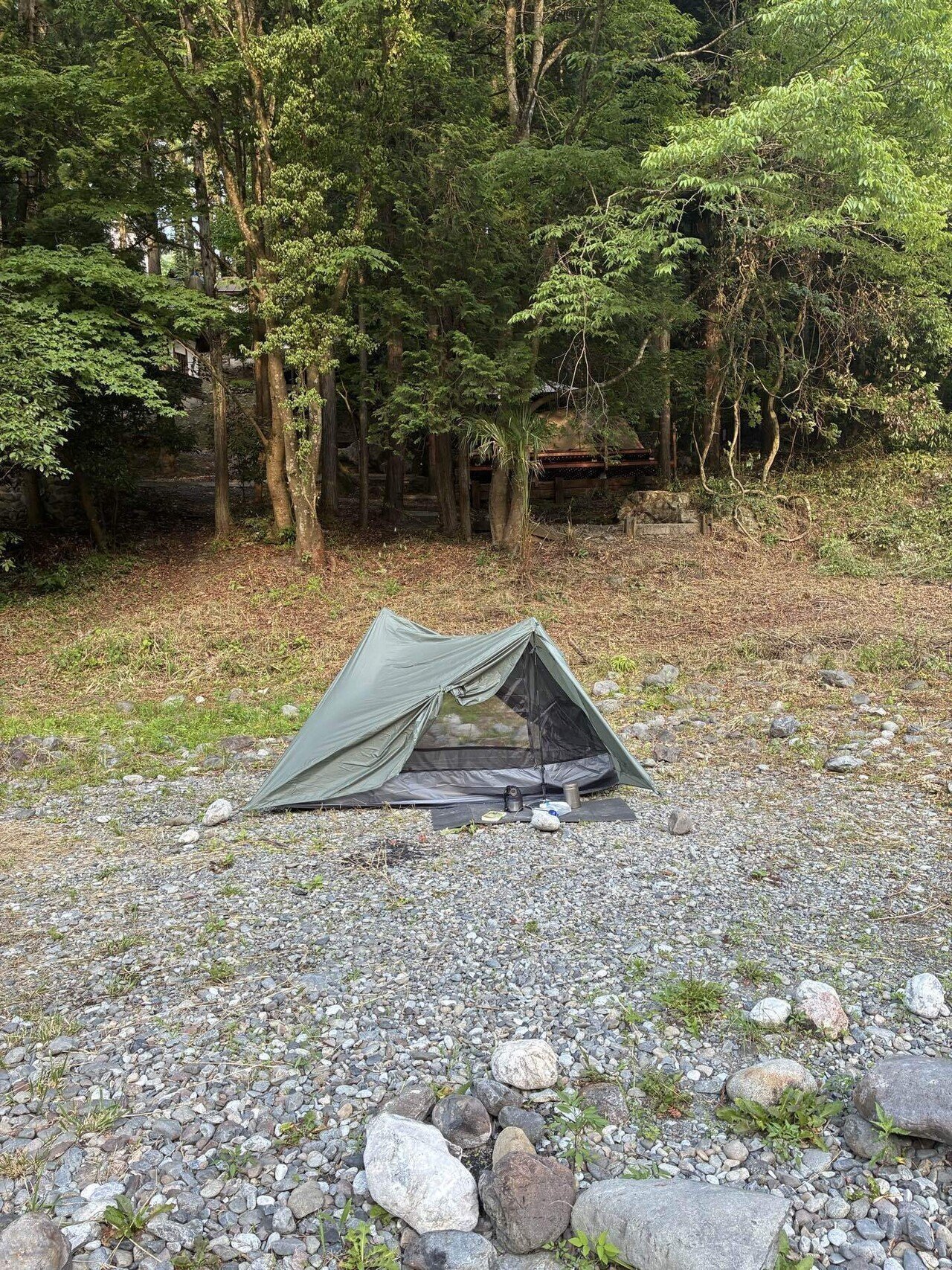 ソロキャンプ Durston Gear X-Mid 1 初張り【奥多摩 川井キャンプ場