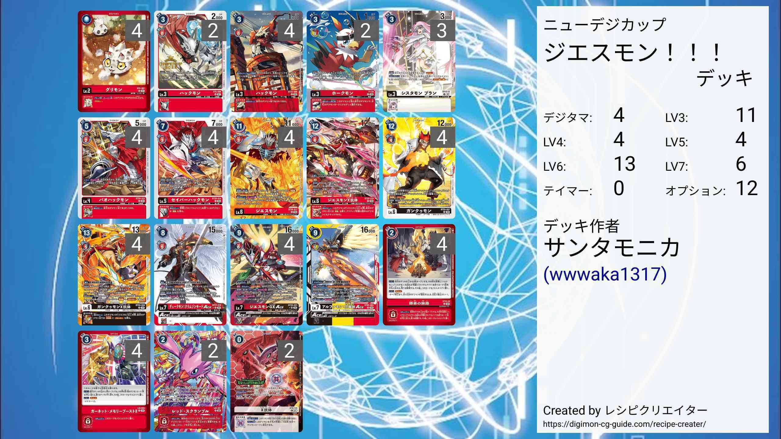 ジエスモン　デッキ　構築済み　54枚 構築済みデッキ デジモンカードゲーム スタートデッキ