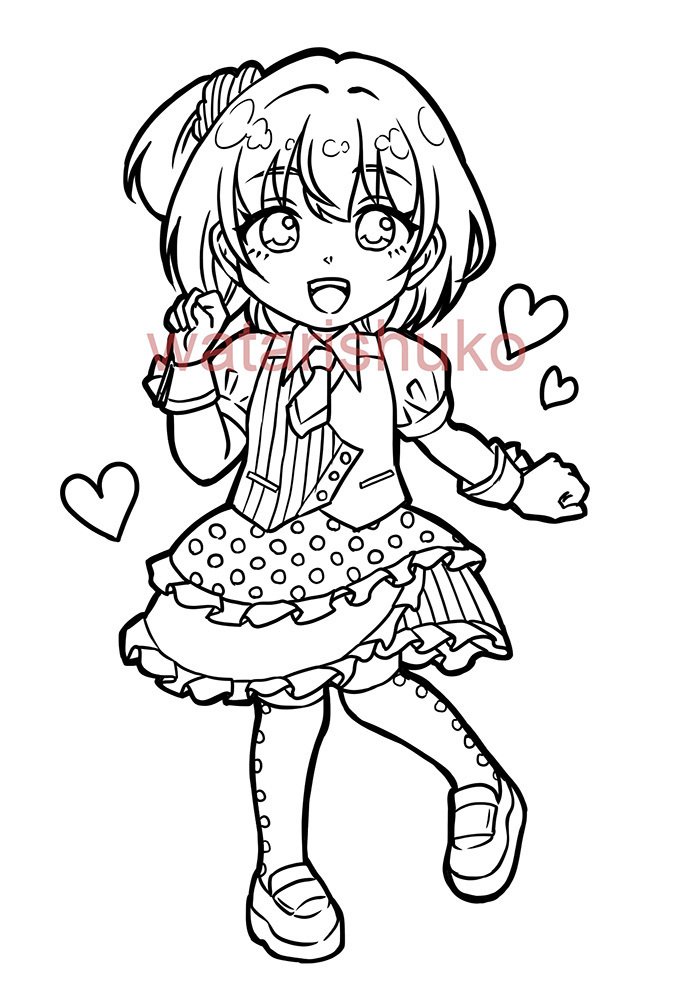 コピック／色鉛筆】塗り絵を自作したよ｜わたりしゅうこ