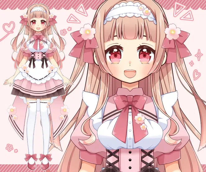 nizima作品ツアー_#メイド服の女の子｜Live2D公式