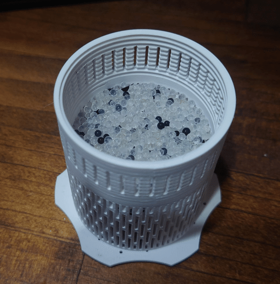 3Dプリンタ]フィラメントスプールに取り付ける乾燥剤ケースを