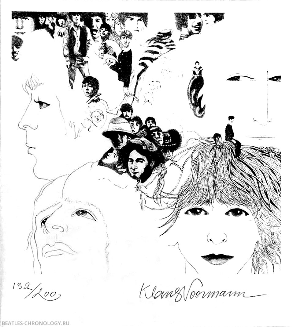 クラウス・フォアマンによるRevolverのジャケット制作の下絵