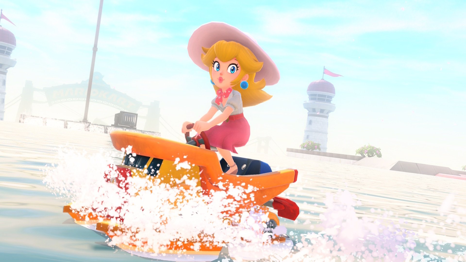 ピーチ姫写真集｜マリオカートワールド｜お茶缶