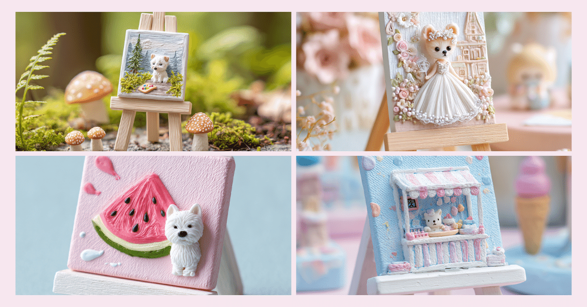 Midjourneyでつくる超かわいい！動物×ミニチュアキャンバス