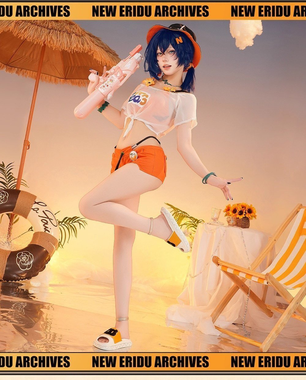 Nakorara『ゼンゼロ』リン 夏色ブルースカイ コスプレ衣装 完全