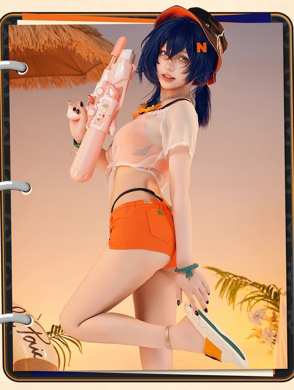 Nakorara『ゼンゼロ』リン 夏色ブルースカイ コスプレ衣装 完全