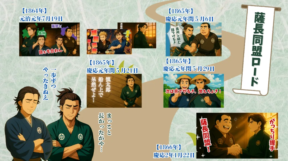 幕末】実は失敗してた！？薩長同盟の裏話🤫｜ちゅう乃