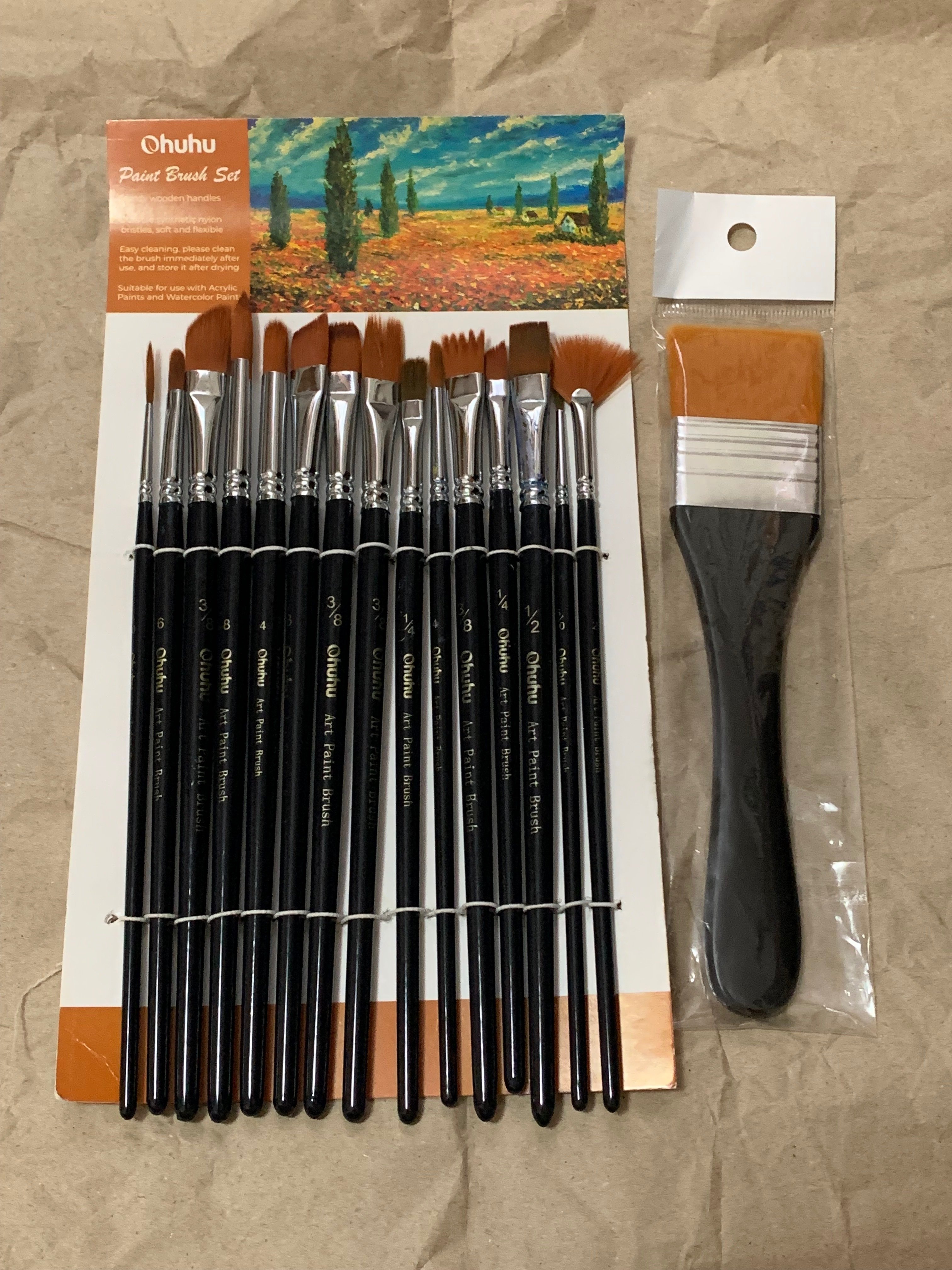 ohuhu】付属の筆、パレットナイフ、パレット④ アクリル絵の具78
