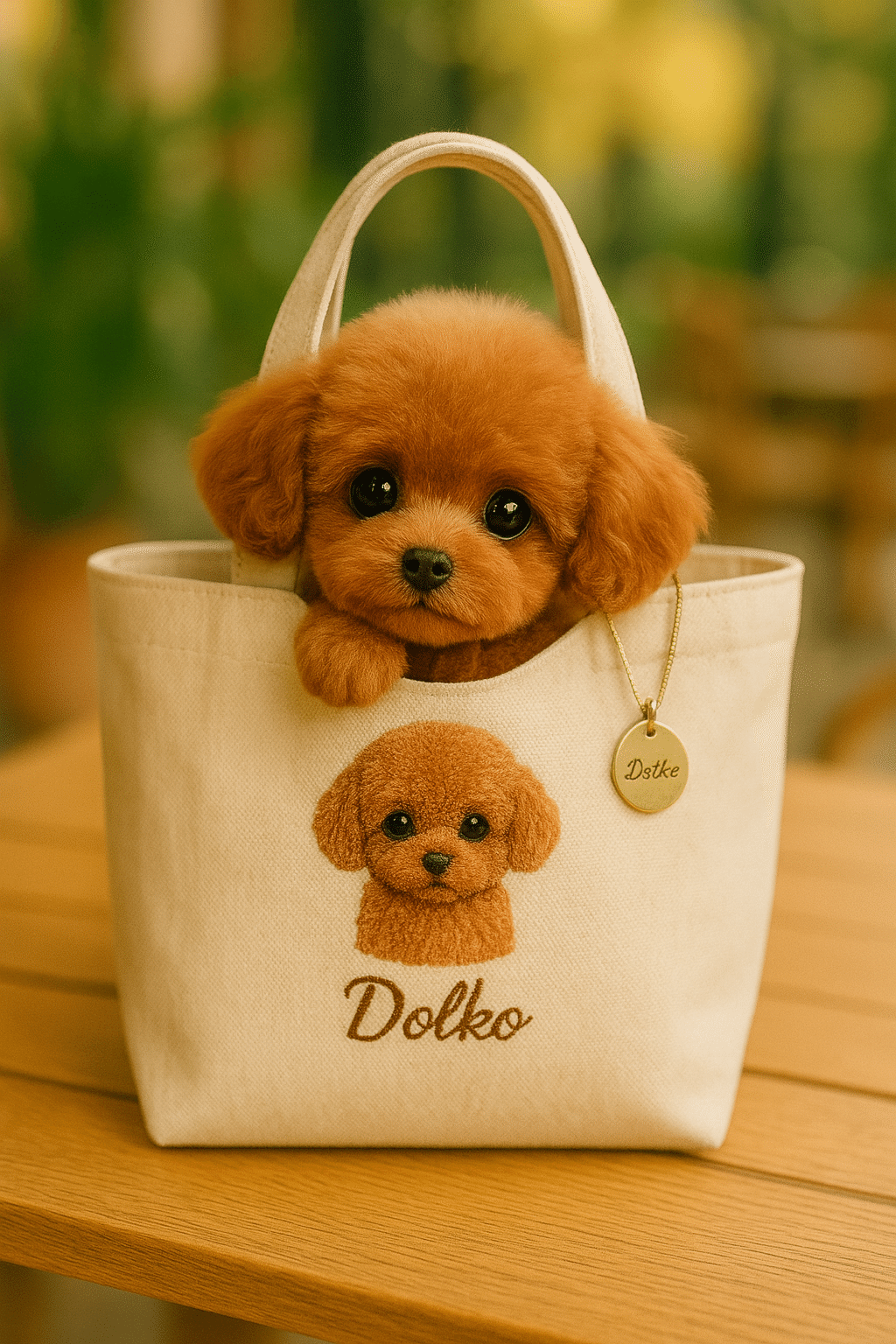専用ご案内中うちの子トートバッグ中♡プードル ネーム入り 🧸うちの子トートバッグ👜✨刺繍デザイン&ネーム入り∣世界で一