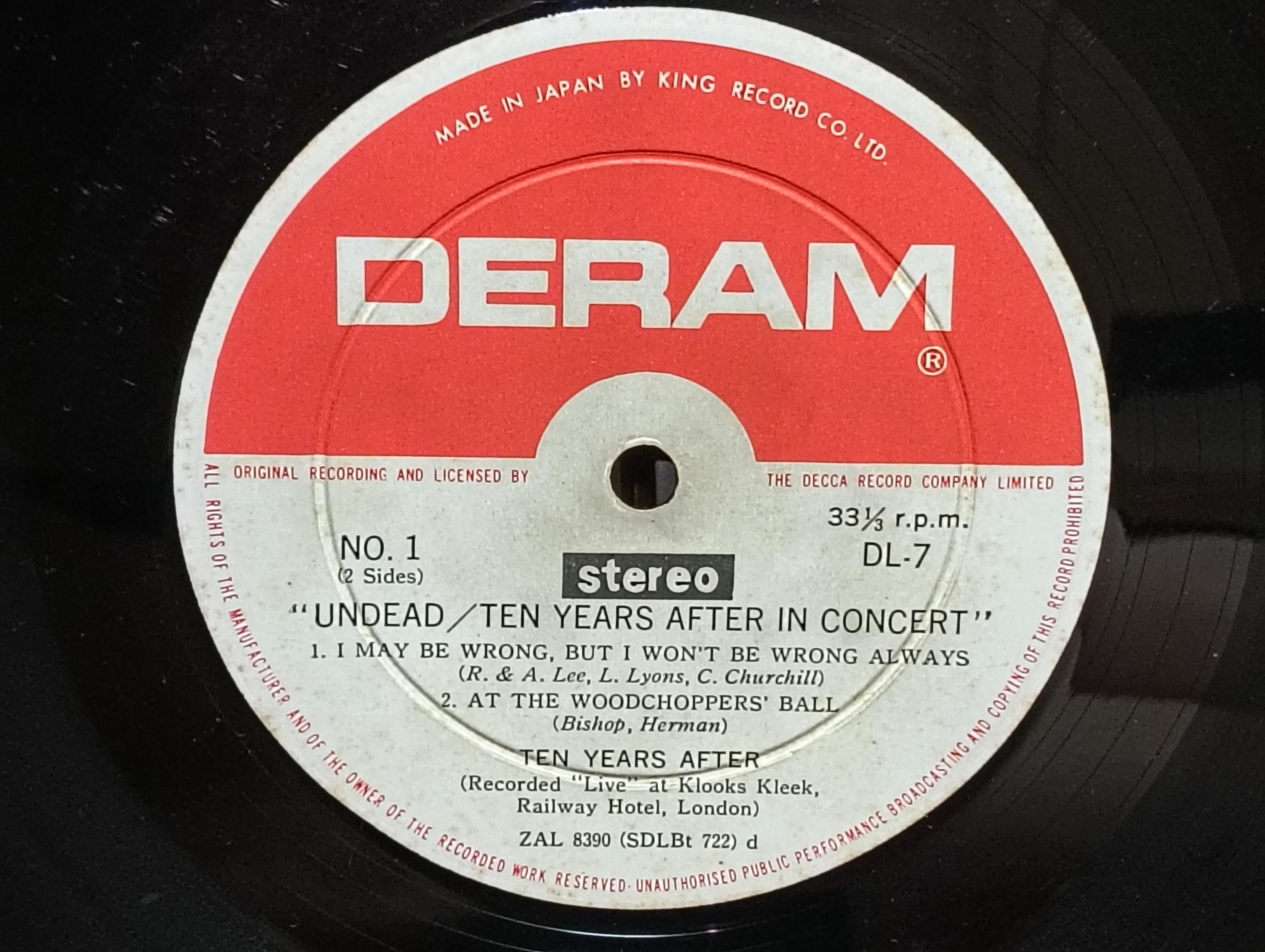 Undead】(1968) Ten Years After 本領発揮の初ライブ・アルバム