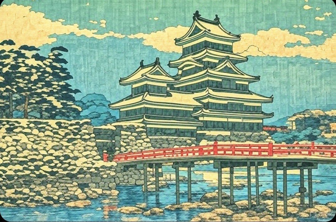 ☆ 松本城 浮世絵｜保健委員