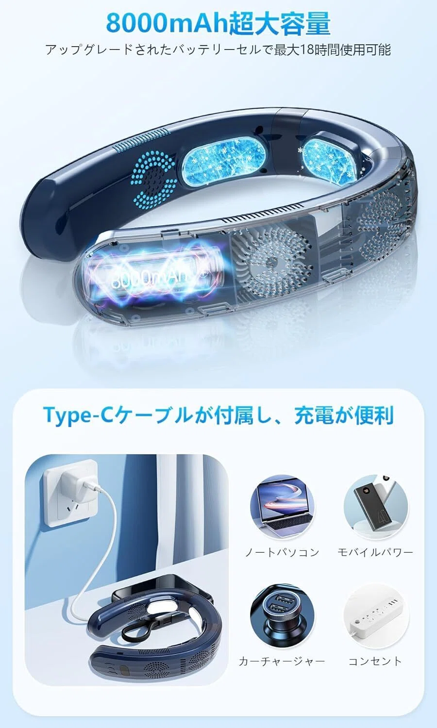 レビュー】ネッククーラー 首掛け扇風機 新改良ネックファン・冷暖両用 