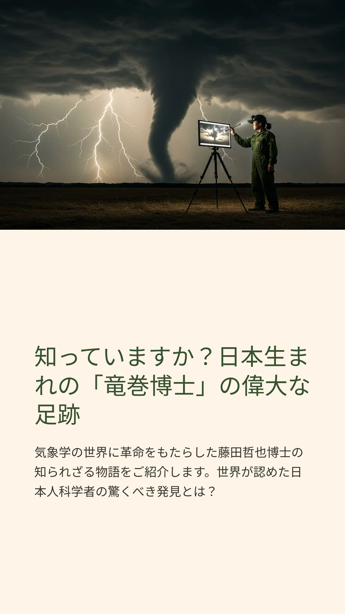 竜巻博士」藤田哲也：世界の空を変えた気象学者の知られざる物語｜松尾靖隆