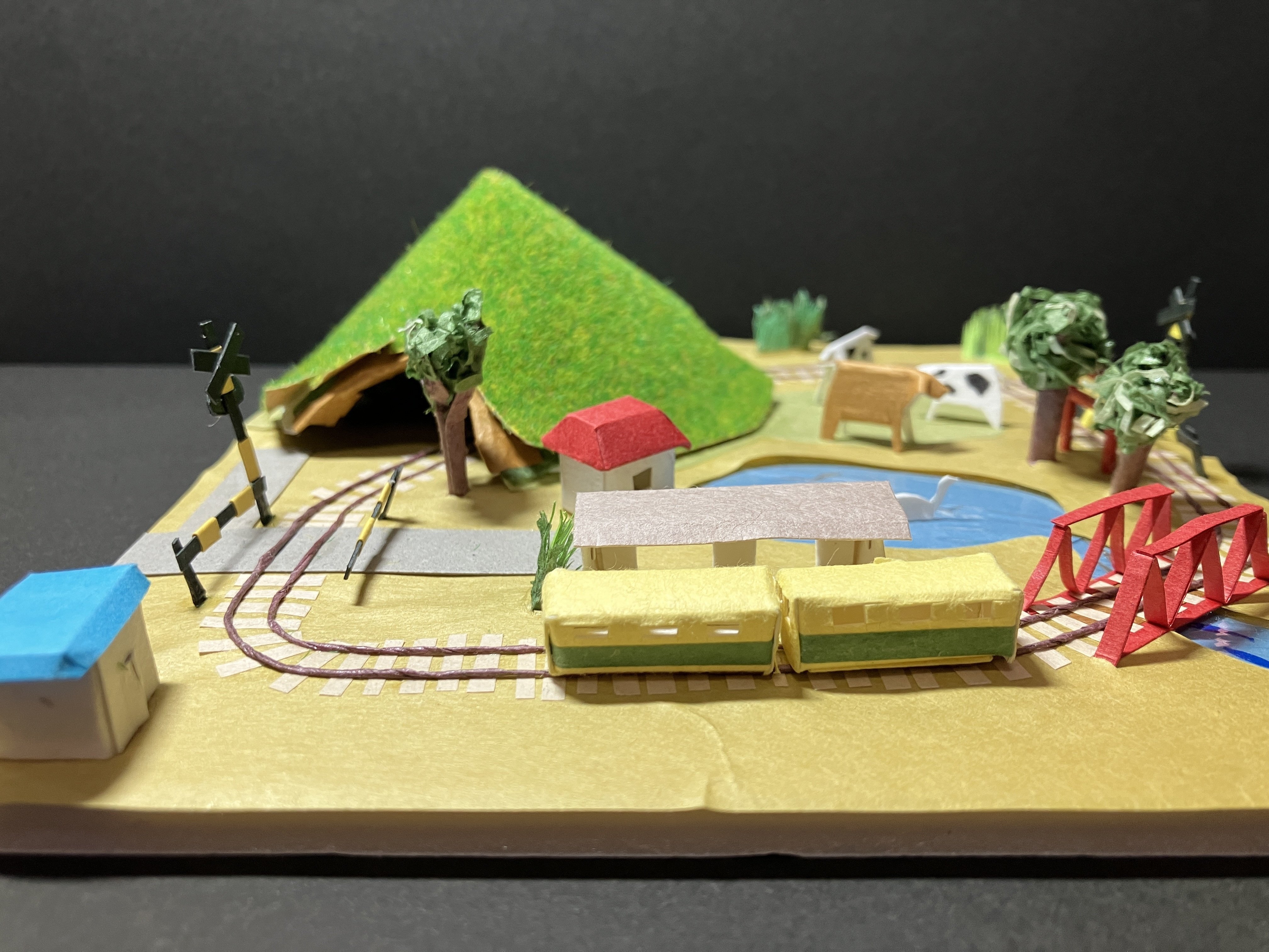 紙工作 1作目 ちいさな鉄道模型｜えだまめm