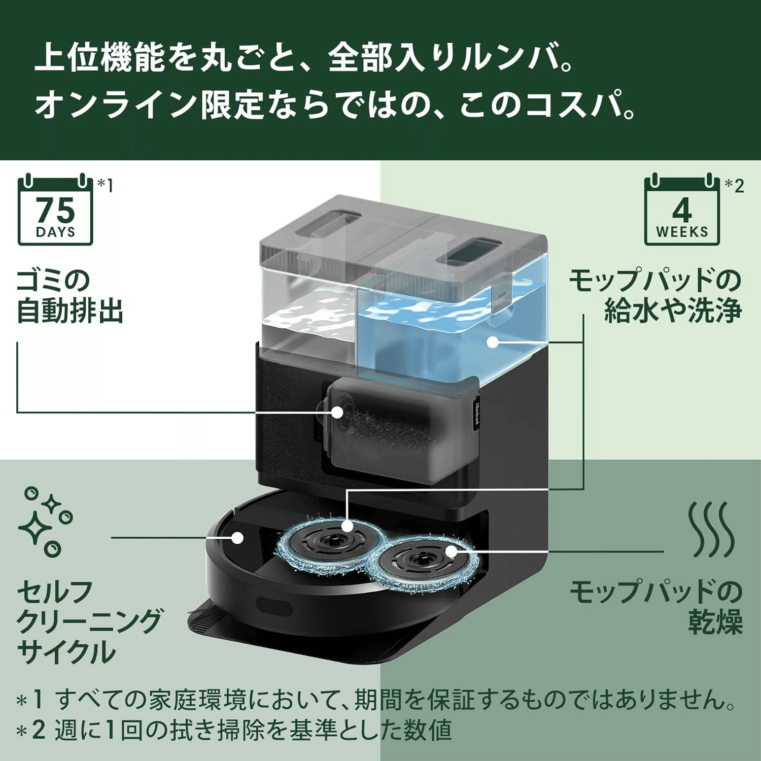 Roomba Plus 405 Combo ロボット掃除機 楽天市場】44％OFF ブラックフライデー 限定クーポン配布中 公式 3年
