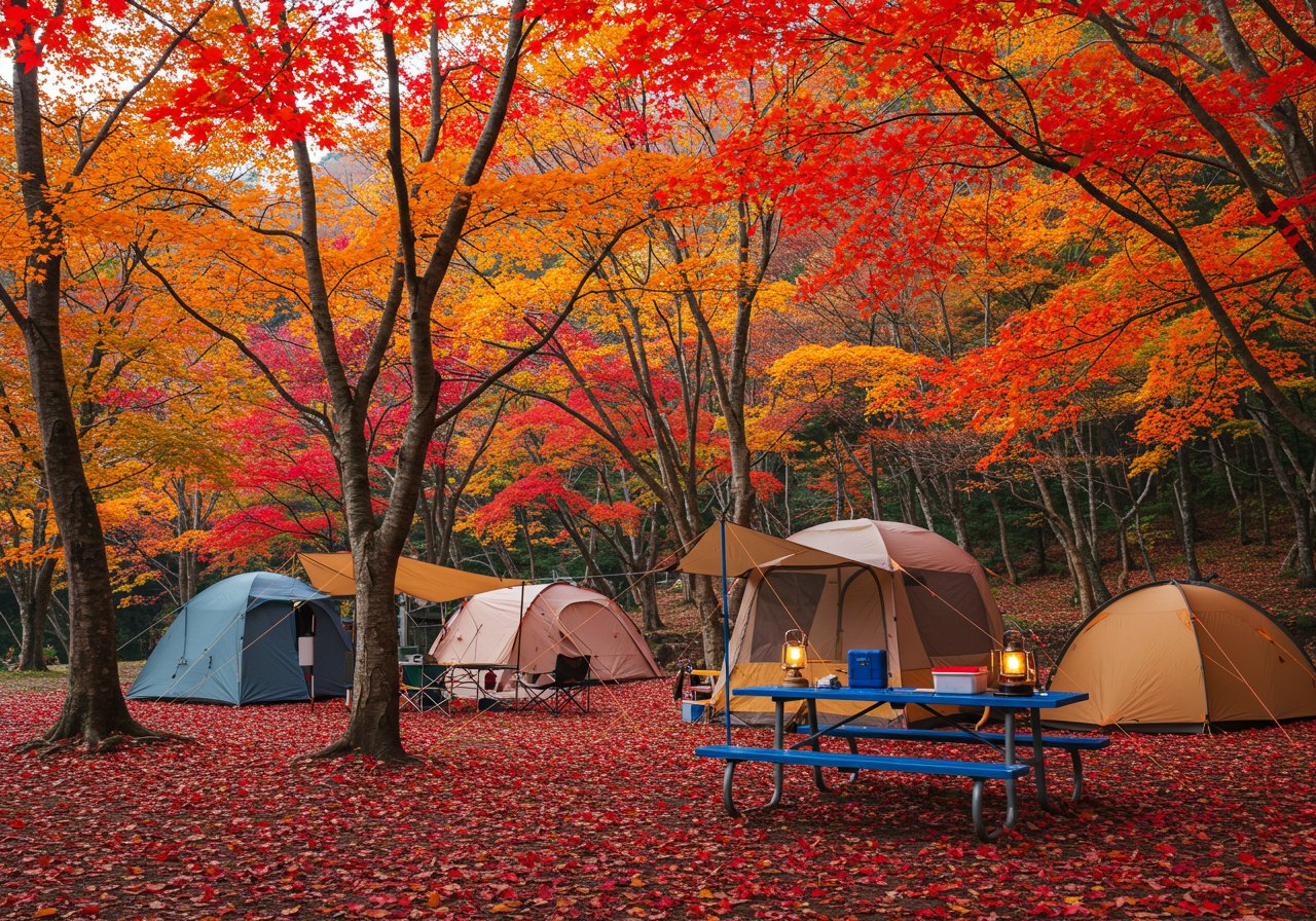 秋キャンプ旅2025関東 焚き火と紅葉に癒される初心者にも