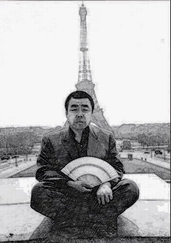 山下清 はち（大） 山下清 絵画 蜂 夫婦 縁起物 色紙大 本物 額縁、写真は