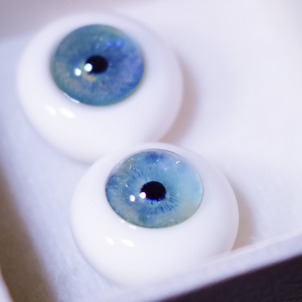 ドール用グラスアイ『銀曜変リアルアイ（18mm）』をSDGr夢天使霞に装着