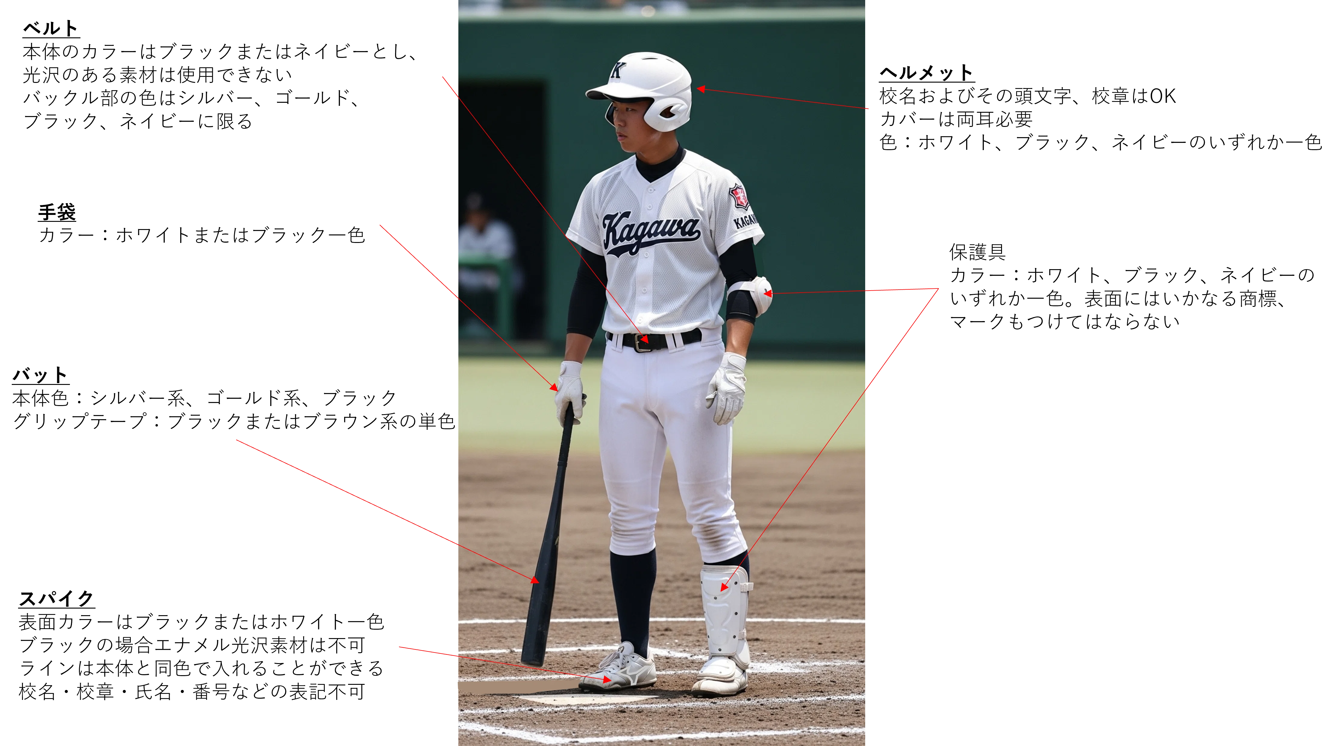高校野球　北嵯峨高校　ヘルメット　ユニフォーム　バック　バラ売り可能 高校野球のユニフォームや用具に関する雑学｜Ken＠香川単身赴任中
