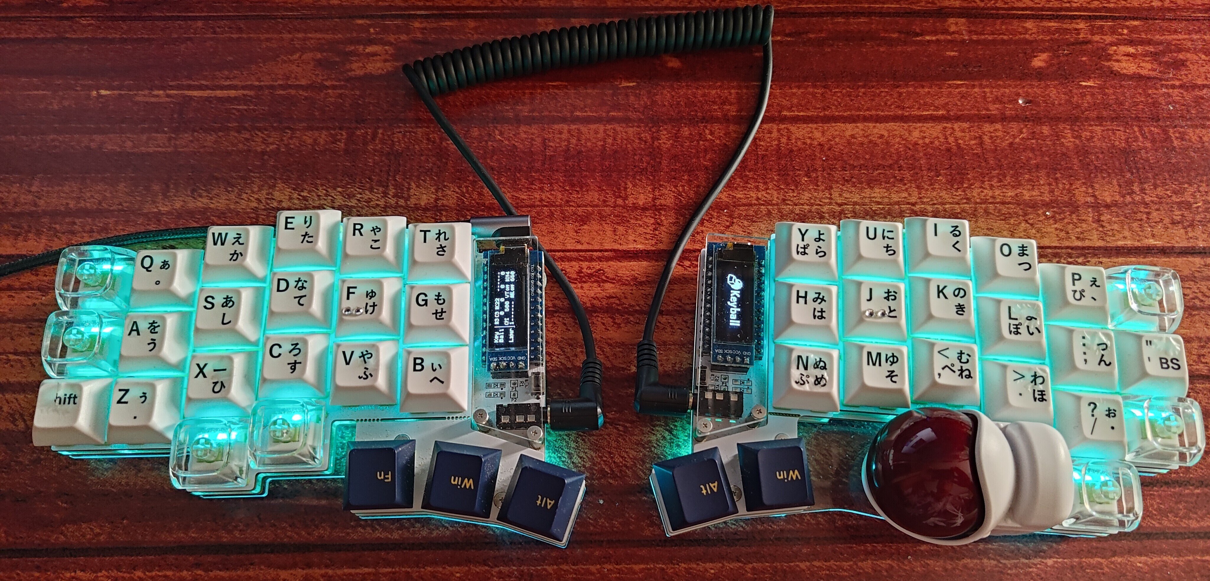 ポン太 Keyball44 キーボール 39/44/47/59 分割キーボードキット RGB MX/Choc