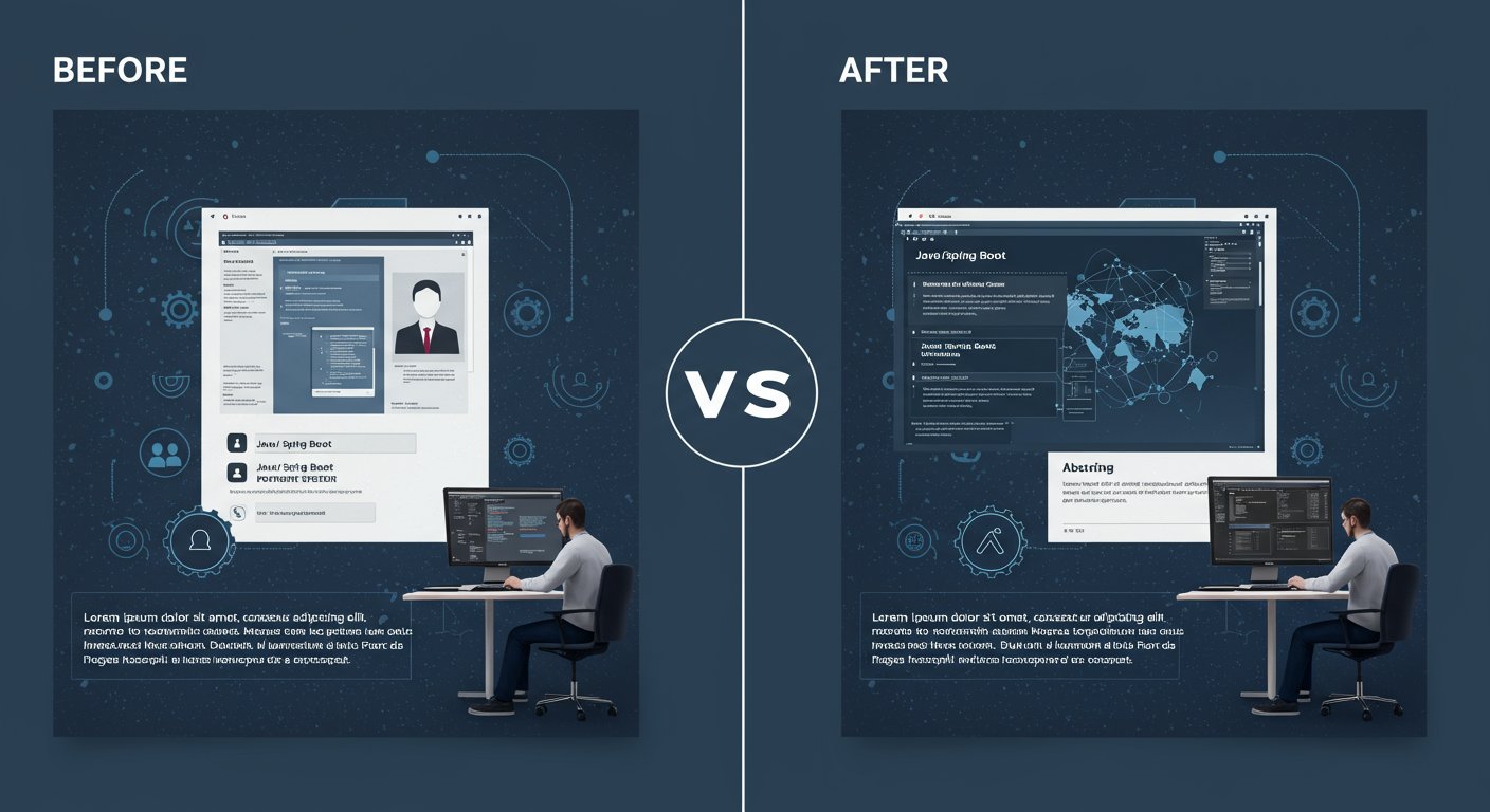 IT企業のエンジニア採用広告のBefore/After比較