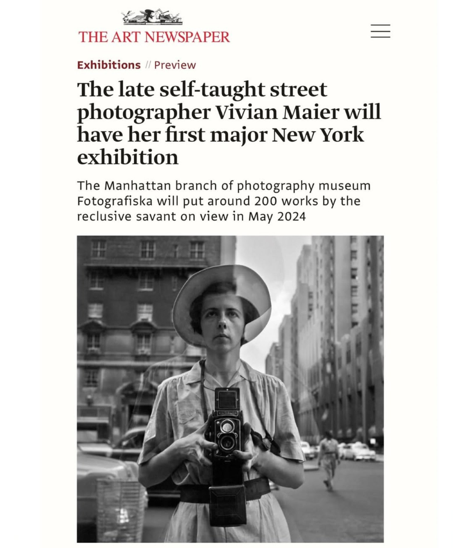 撮られ続けた世界を、誰にも見せなかった──ヴィヴィアン・マイヤーの