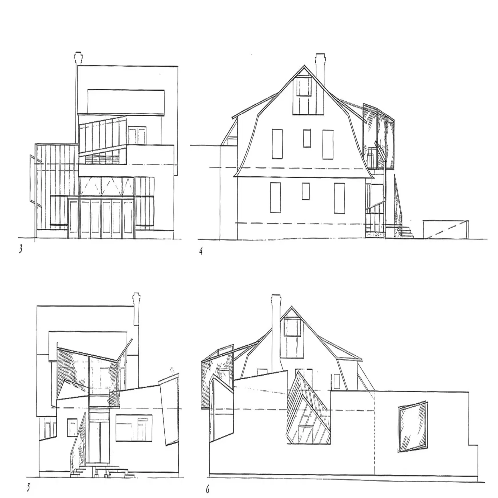 希少絶版　建築家の目 アメリカの建築家71人のスケッチと図面 1799〜1978 ゲーリー1978–79 自邸｜山本真也