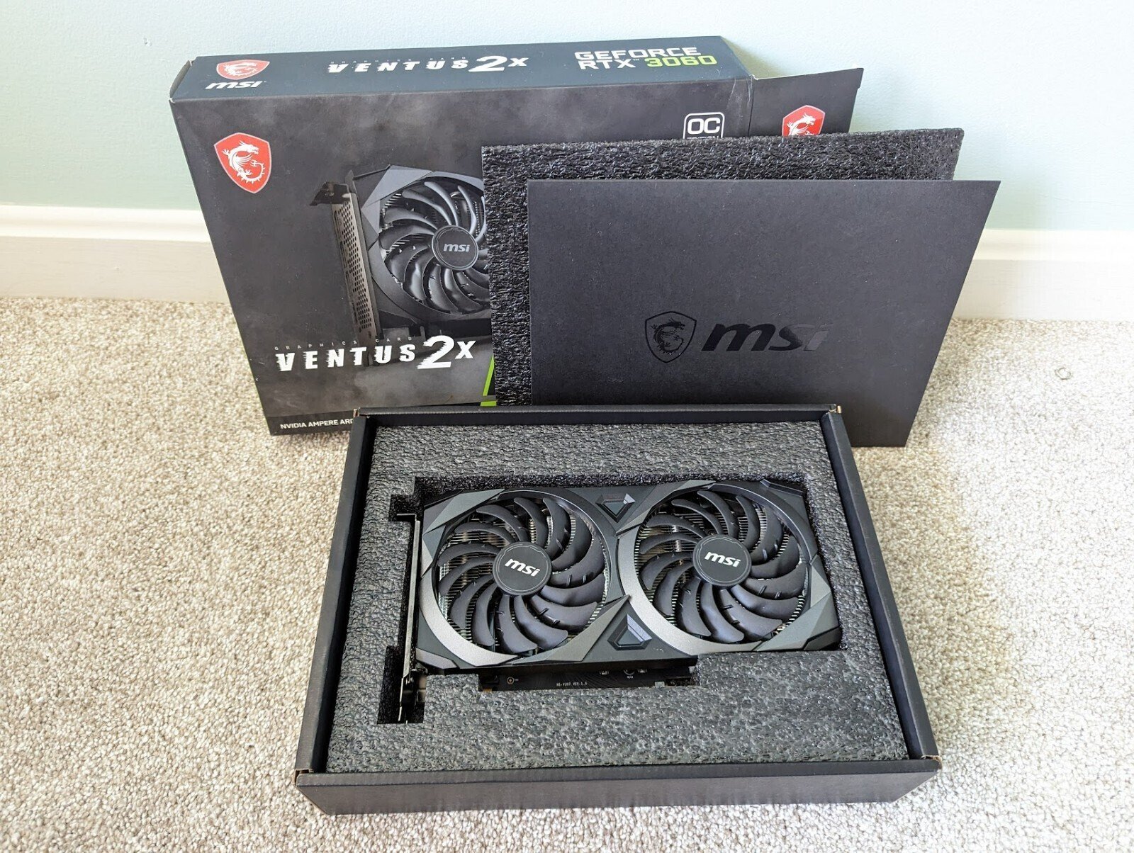 中古品】MSI GeForce RTX 3060 Ti VENTUS 2X箱有