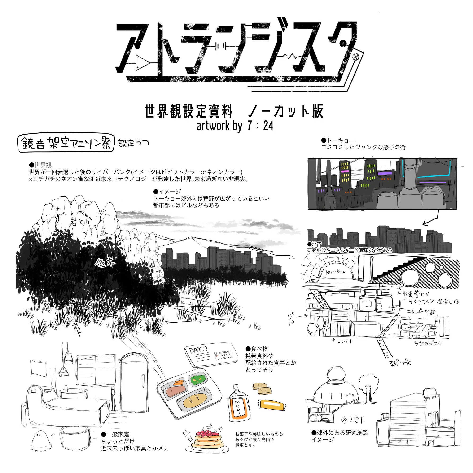 アトランジスタ 設定資料公開①【VOCALOID×サイバーパンク冒険物語