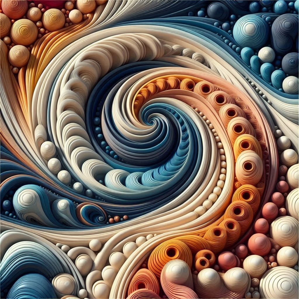 A three-dimensional plastic-modeling abstract artwork （立体