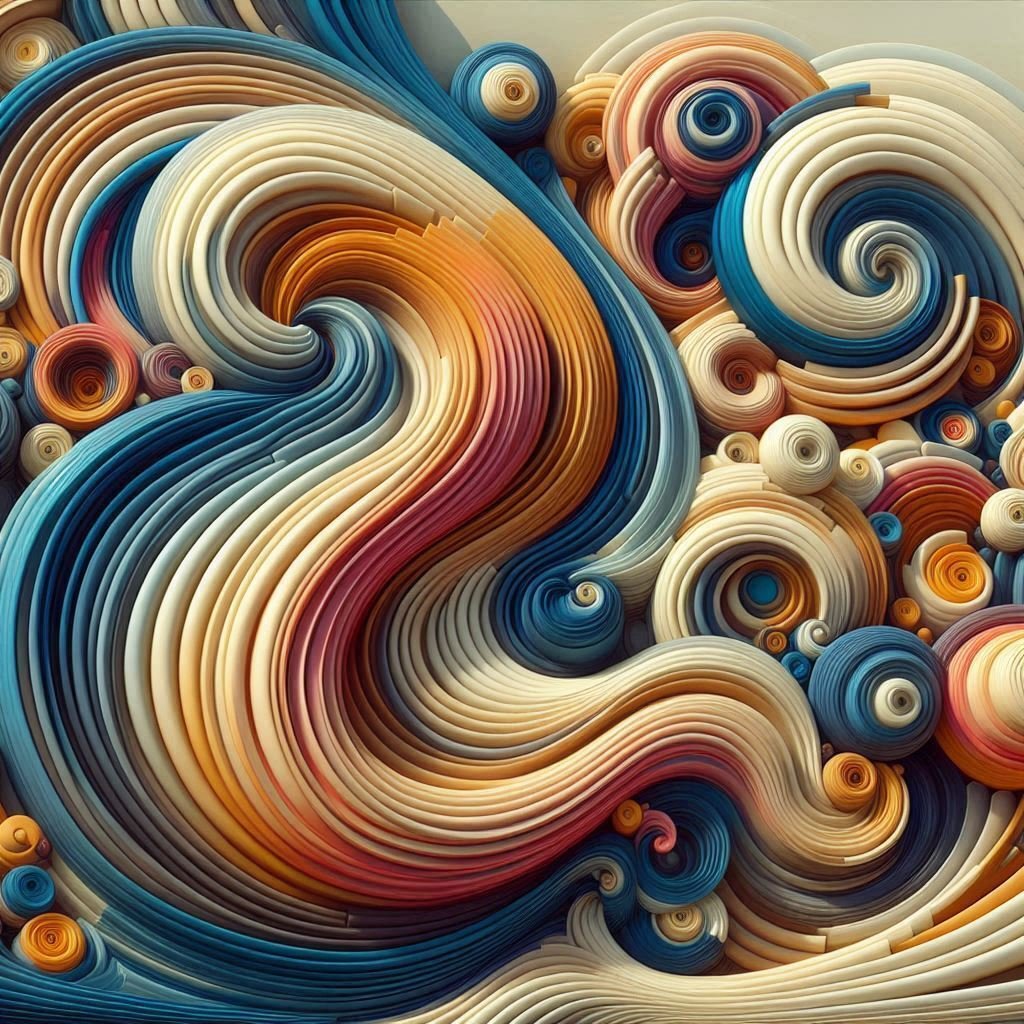 A three-dimensional plastic-modeling abstract artwork （立体